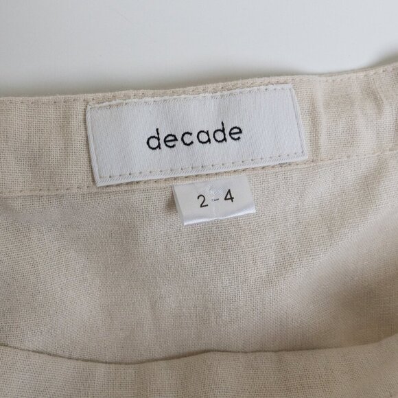 ✨ Decade Studio Dana Camisole Linen Cotton Cropped Top Ivory  Size 2-4 - Picture 4 of 11